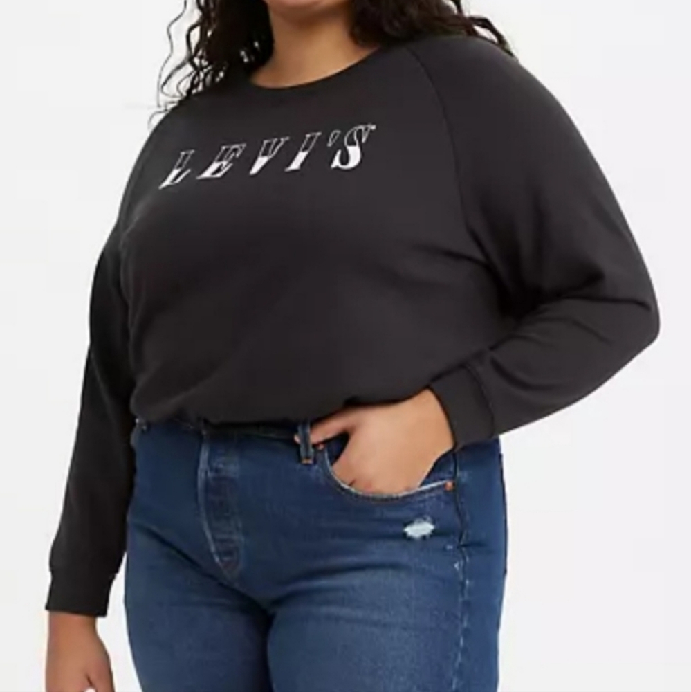 Levi's Basic Logo Relaxed Oversized‎ Crewneck Casual Sweatshirt 1X NWT